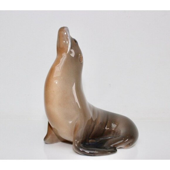 Royal Copenhagen Sea Lion Looking Up Seal Figurine #1441 Theodor Madsen Vintage